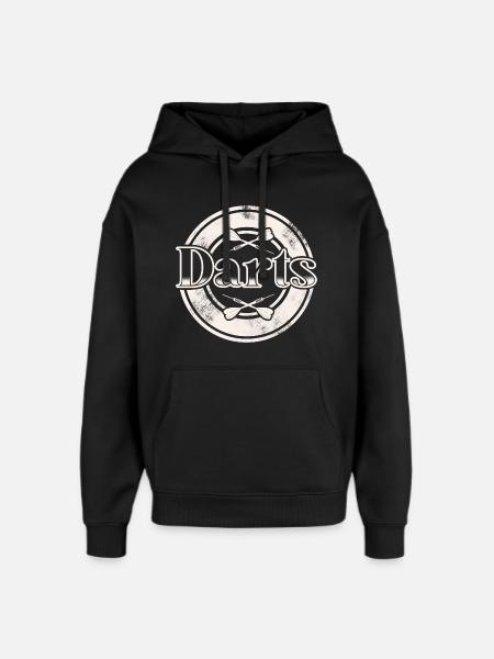 Dart Darten Darts - Oversized Unisex Hoodie by Stanley/Stella - black
