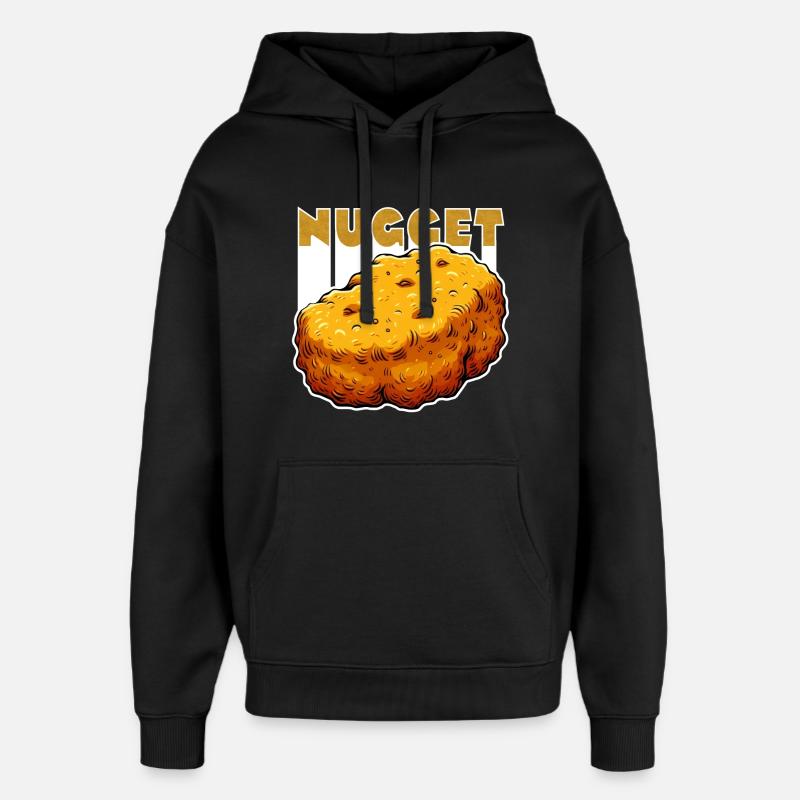 Nugget-Love Nugget de poulet - Sweat à capuche unisexe Stanley/Stella Oversized - noir