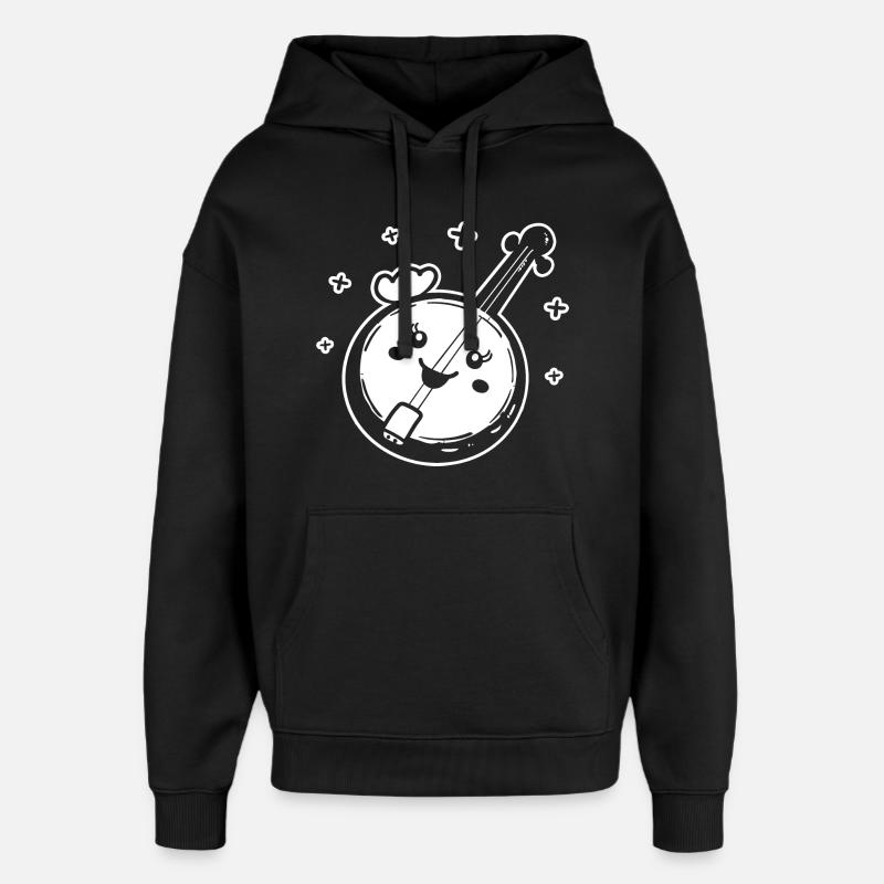 Style de dessin animé banjo - Sweat à capuche unisexe Stanley/Stella Oversized - noir