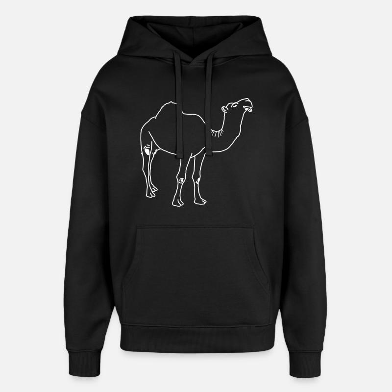 Dromedar lineart - Oversized Unisex Hoodie von Stanley/Stella - Schwarz