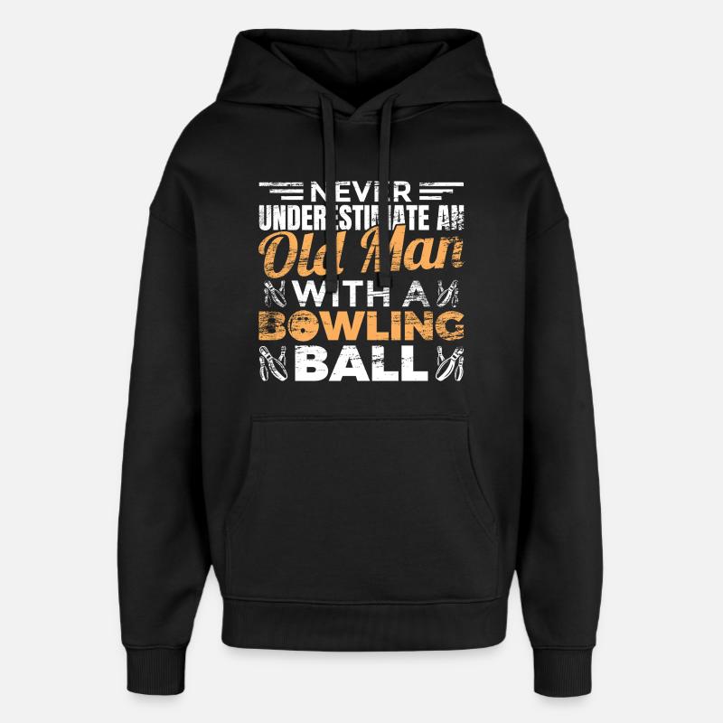 Grand-père du bowling - Sweat à capuche unisexe Stanley/Stella Oversized - noir