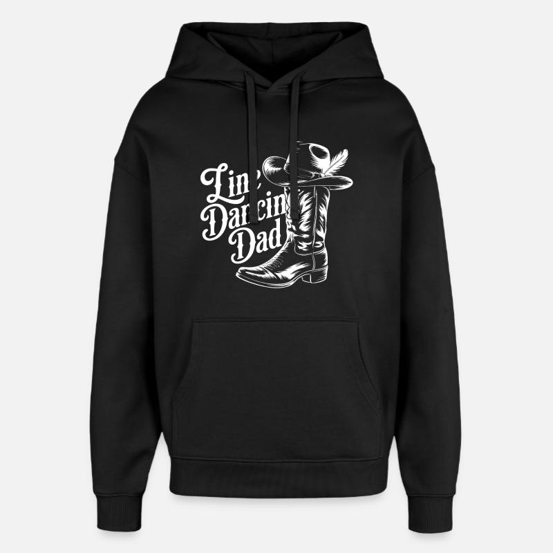 Western Dad Linedancer Design - Oversized Unisex Hoodie von Stanley/Stella - Schwarz