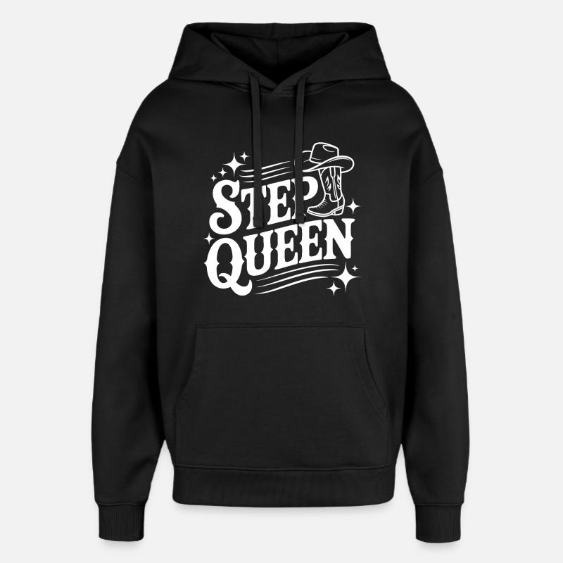 Step Queen Line Dance Cowboystil - Oversized Unisex Hoodie von Stanley/Stella - Schwarz