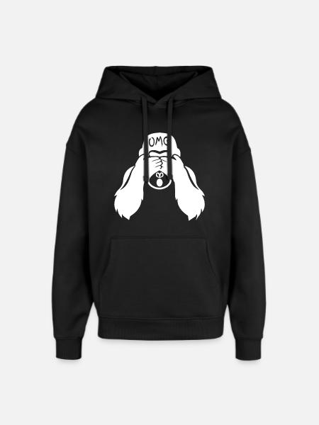 Witziger Gorilla OMG Affe - Oversized Unisex Hoodie von Stanley/Stella - Schwarz