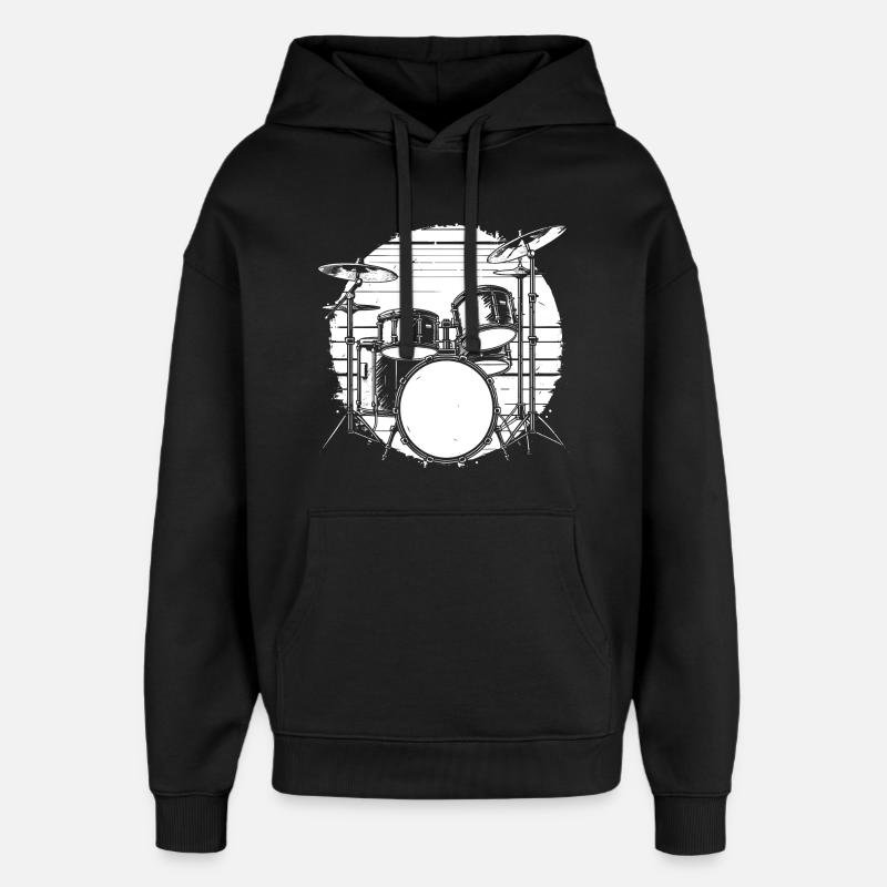 Percussion - Sweat à capuche unisexe Stanley/Stella Oversized - noir