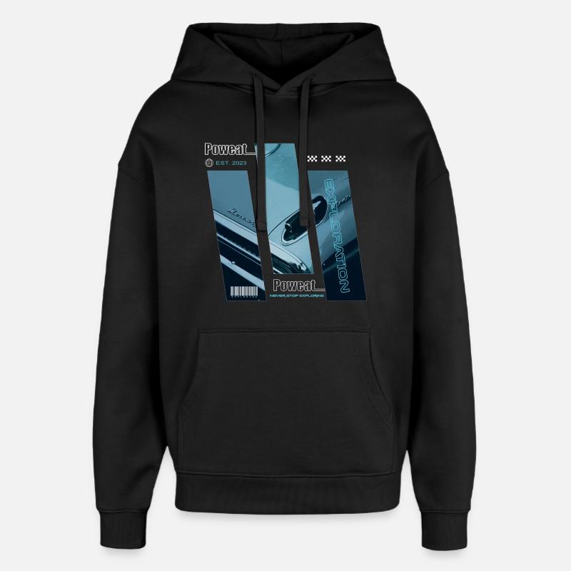 N’arrêtez jamais d’explorer - Sweat à capuche unisexe Stanley/Stella Oversized - noir