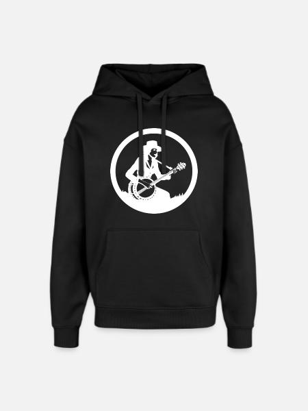 Banjo Player Drawing - Oversized Unisex Hoodie by Stanley/Stella - black