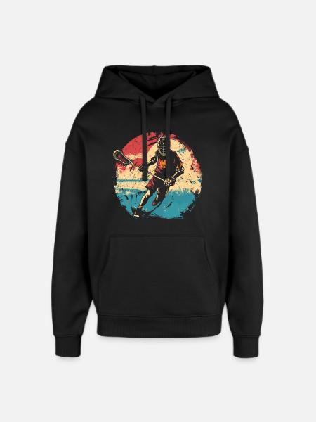 Lacrosse player 80s - Oversized Unisex Hoodie by Stanley/Stella - black