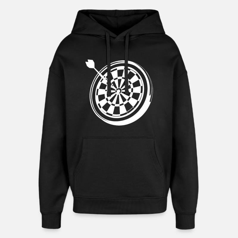 Dessin de fléchettes - Sweat à capuche unisexe Stanley/Stella Oversized - noir