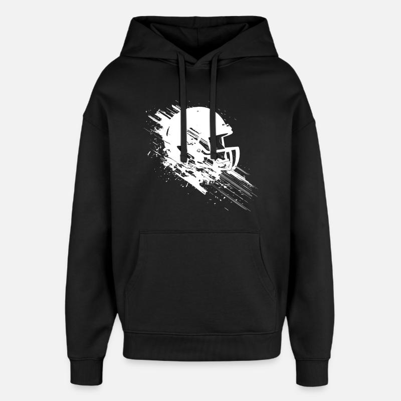 Casque de football américain - Sweat à capuche unisexe Stanley/Stella Oversized - noir