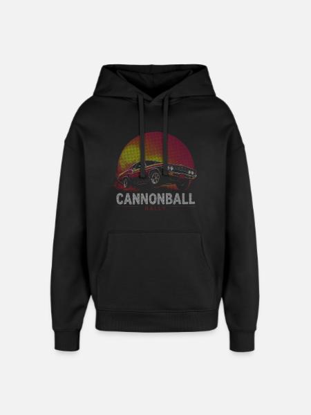 Cannonball Rally Halftone Muscle Car - Oversized Unisex Hoodie von Stanley/Stella - Schwarz