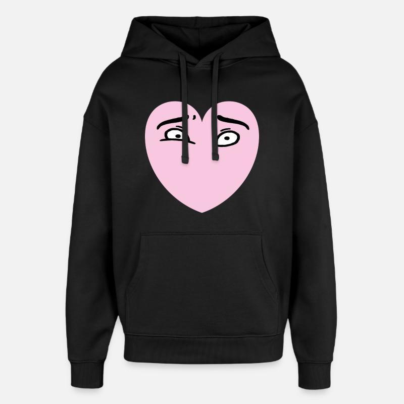 Heart Eyes - Sweat à capuche unisexe Stanley/Stella Oversized - noir