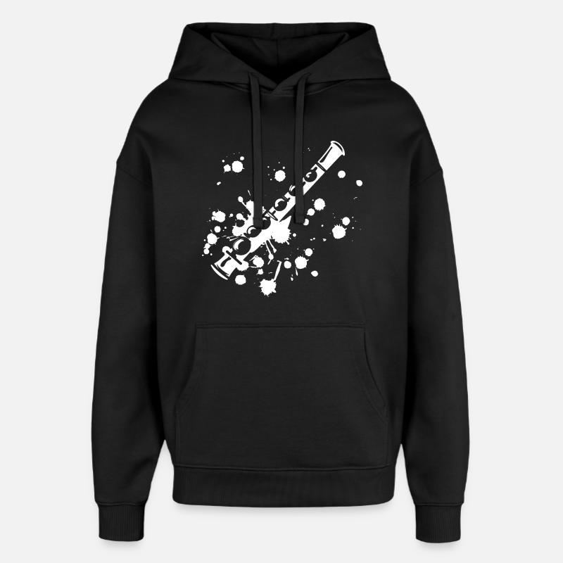 Art de rue à flûte - Sweat à capuche unisexe Stanley/Stella Oversized - noir