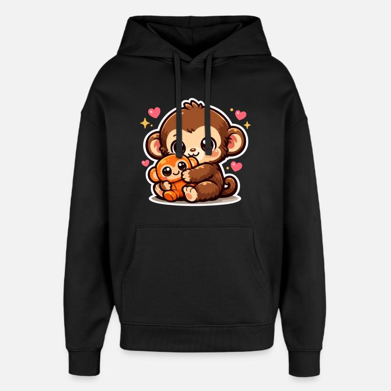 punch the monkey japan - Oversized Unisex Hoodie von Stanley/Stella - Schwarz