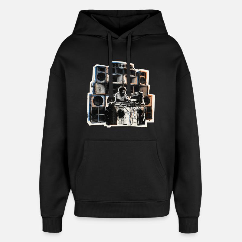 Dub Reggae Soundsystem Roots - Oversized Unisex Hoodie by Stanley/Stella - black