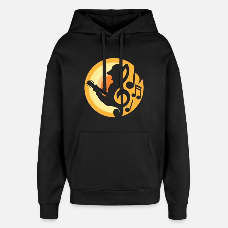 Gitarren-Spieler - Oversized Unisex Hoodie von Stanley/Stella - Schwarz