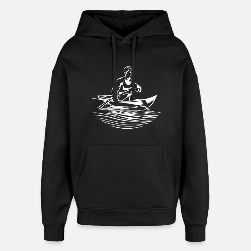 Rameurs rameurs - Sweat à capuche unisexe Stanley/Stella Oversized - noir