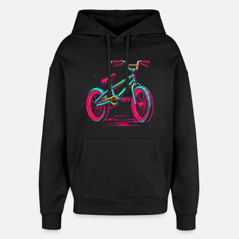 Vélo BMX Vaporwave - Sweat à capuche unisexe Stanley/Stella Oversized - noir