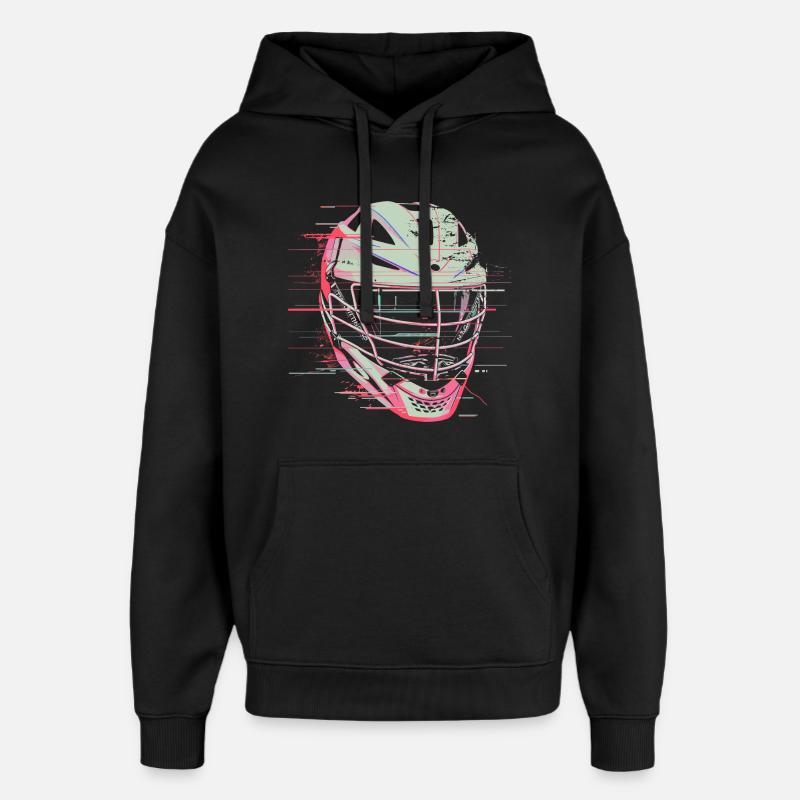 Graphique du casque de crosse - Sweat à capuche unisexe Stanley/Stella Oversized - noir