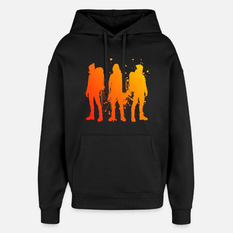 Bouldern Kletterer Boulder Damen Herren - Oversized Unisex Hoodie von Stanley/Stella - Schwarz