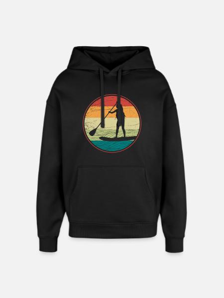 SUP Sunset Vibes - Oversized Unisex Hoodie by Stanley/Stella - black
