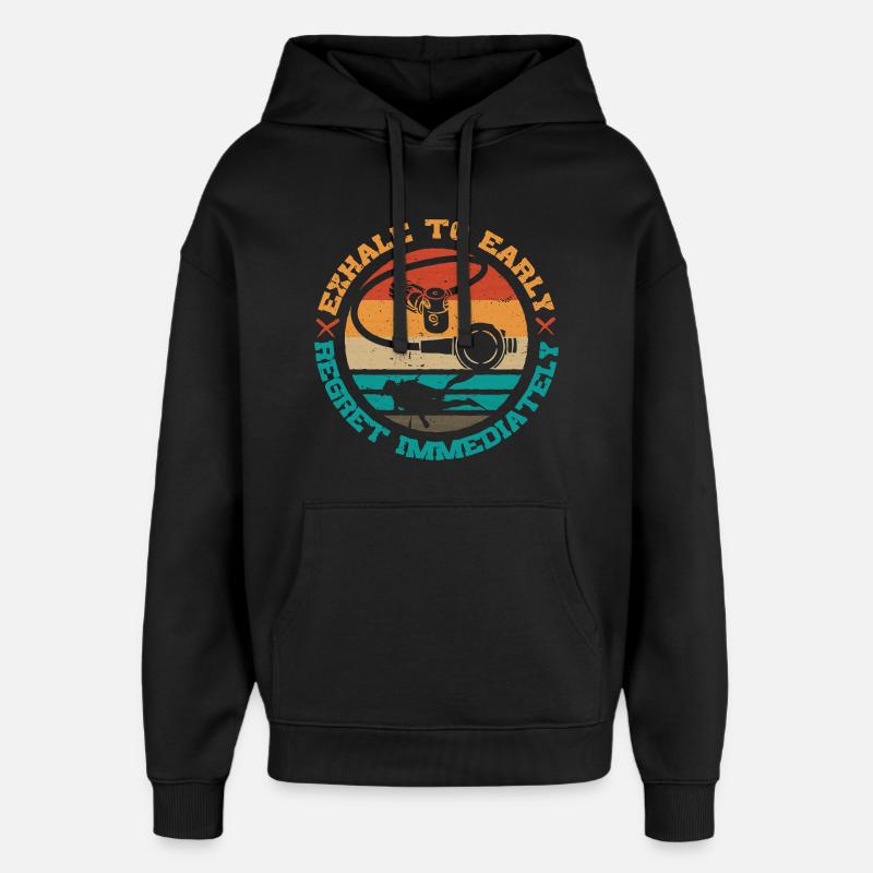 Plongeurs Plongée sous-marine Plongée - Sweat à capuche unisexe Stanley/Stella Oversized - noir