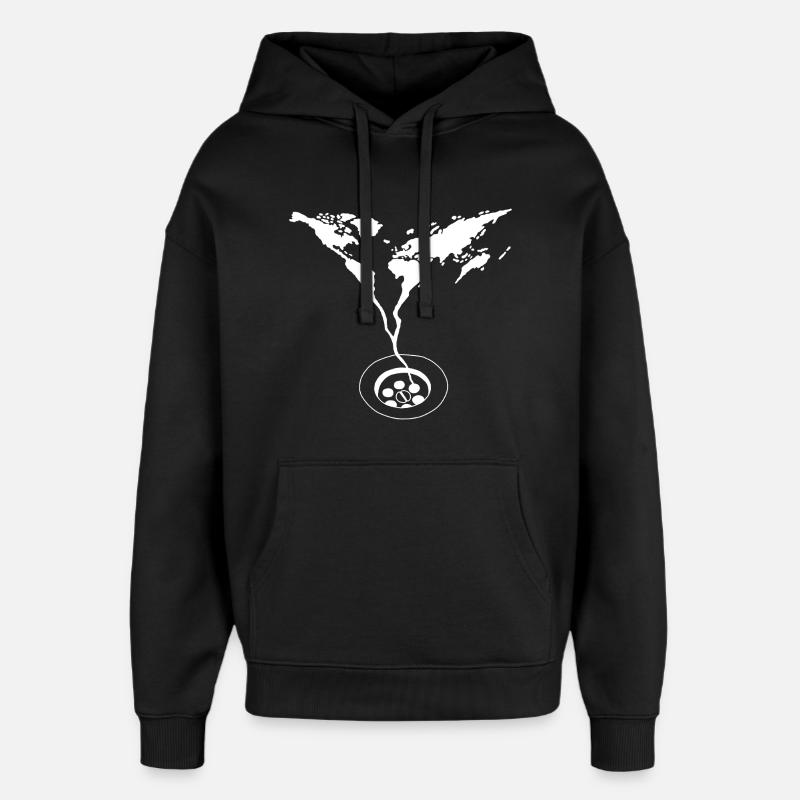 Das Ende der Welt (weiß) - Oversized Unisex Hoodie von Stanley/Stella - Schwarz