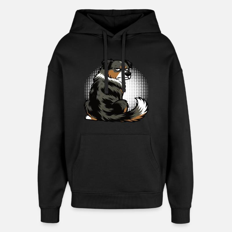 Australian Shepherd Aussie Aussie Owners Aussies - Oversized Unisex Hoodie by Stanley/Stella - black