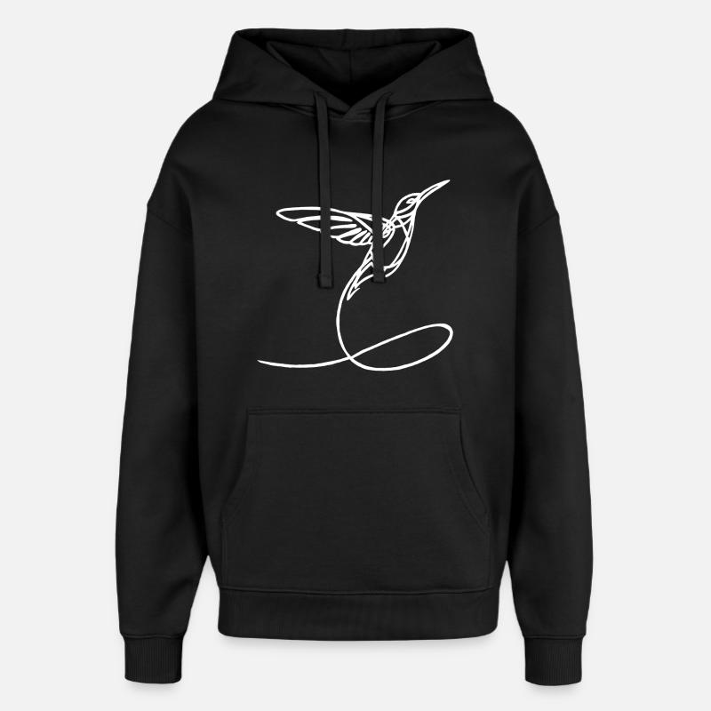 Seltsamer weißer Vogel - Oversized Unisex Hoodie von Stanley/Stella - Schwarz