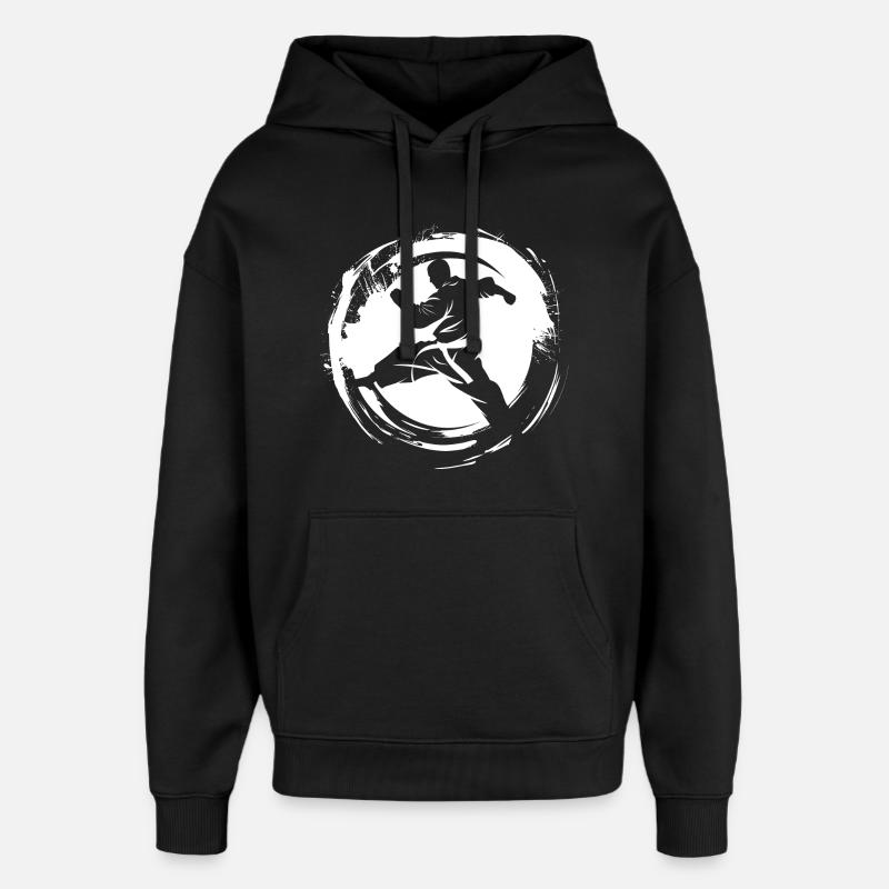 Croquis de Karateka - Sweat à capuche unisexe Stanley/Stella Oversized - noir