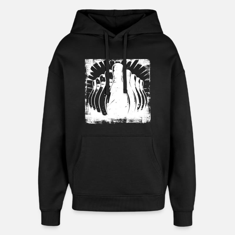 Quilles Bowling - Sweat à capuche unisexe Stanley/Stella Oversized - noir