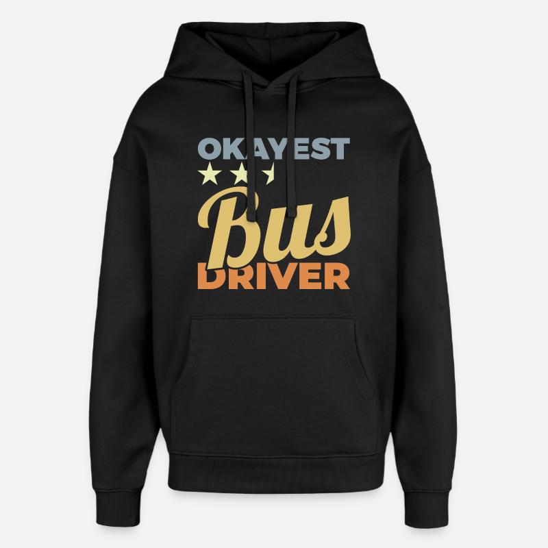 Chauffeur de bus moyen - Sweat à capuche unisexe Stanley/Stella Oversized - noir