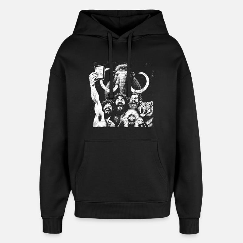 Savage Lion Pride Art numérique - Sweat à capuche unisexe Stanley/Stella Oversized - noir