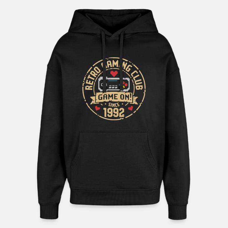 Millésime 1992 Anniversaire 1992 Cadeau 1992 - Sweat à capuche unisexe Stanley/Stella Oversized - noir