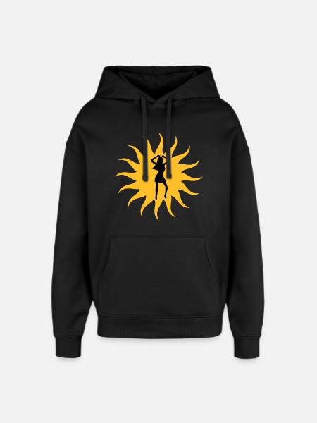 Danse du soleil fille - Sweat à capuche unisexe Stanley/Stella Oversized - noir