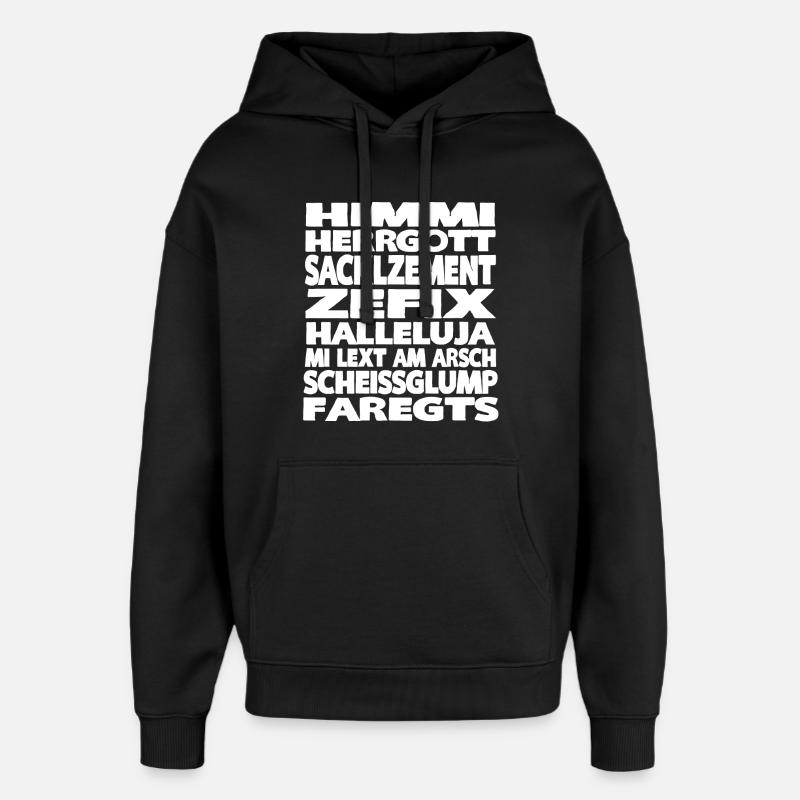 HIMMI HERRGOTT - Oversized Unisex Hoodie von Stanley/Stella - Schwarz