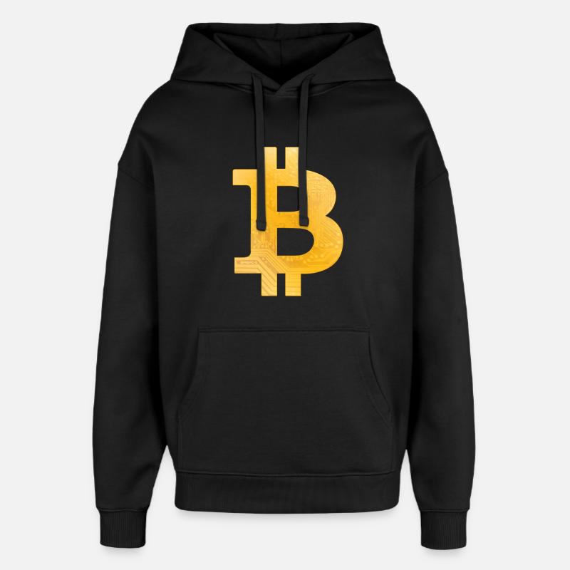 Bitcoin - Sweat à capuche unisexe Stanley/Stella Oversized - noir