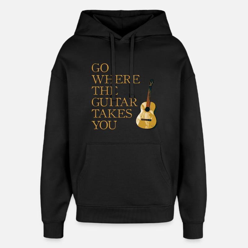 Manière de guitares - Sweat à capuche unisexe Stanley/Stella Oversized - noir