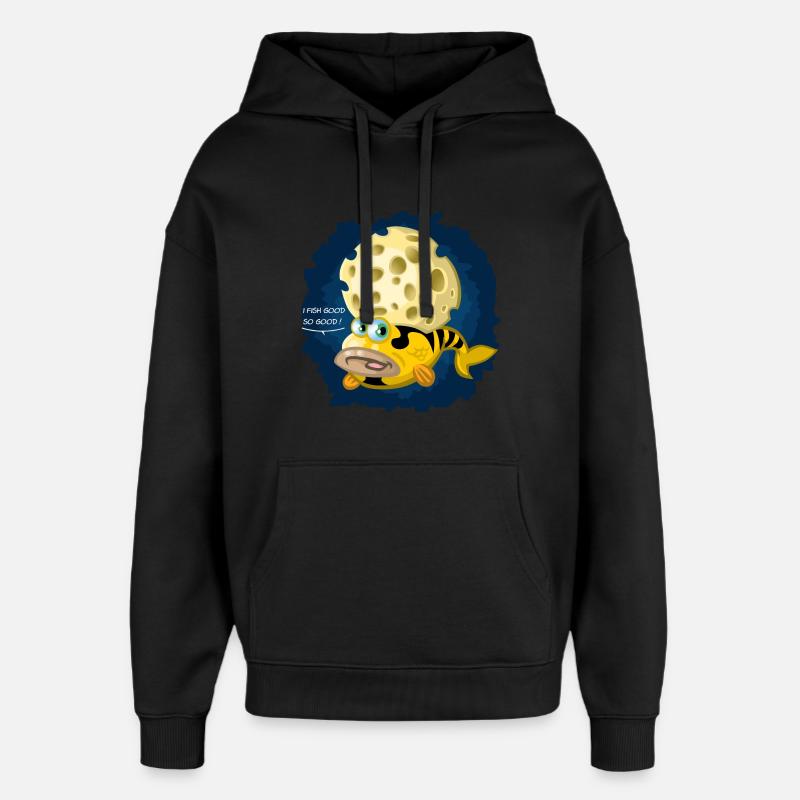 I fish good - Sweat à capuche unisexe Stanley/Stella Oversized - noir