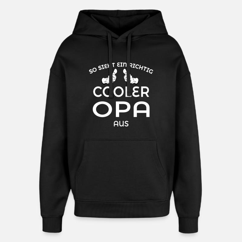 Cooler Opa - Oversized Unisex Hoodie von Stanley/Stella - Schwarz