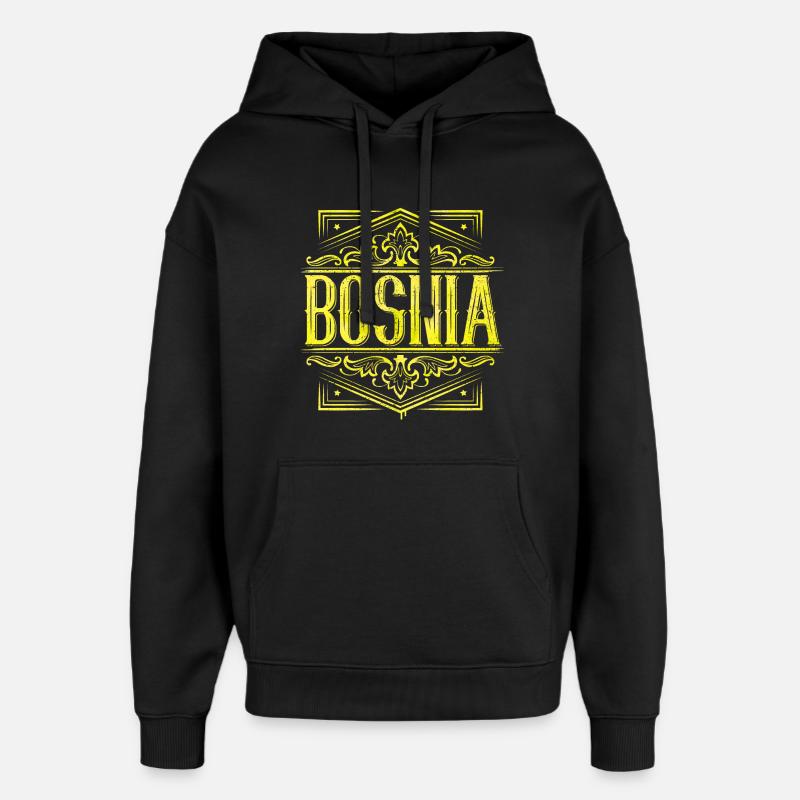 Bosnia | Bosnie | Drapeau - Sweat à capuche unisexe Stanley/Stella Oversized - noir