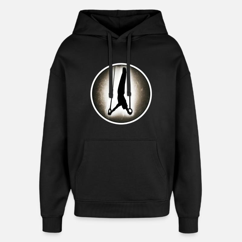 Turnen - Ringe - Oversized Unisex Hoodie von Stanley/Stella - Schwarz