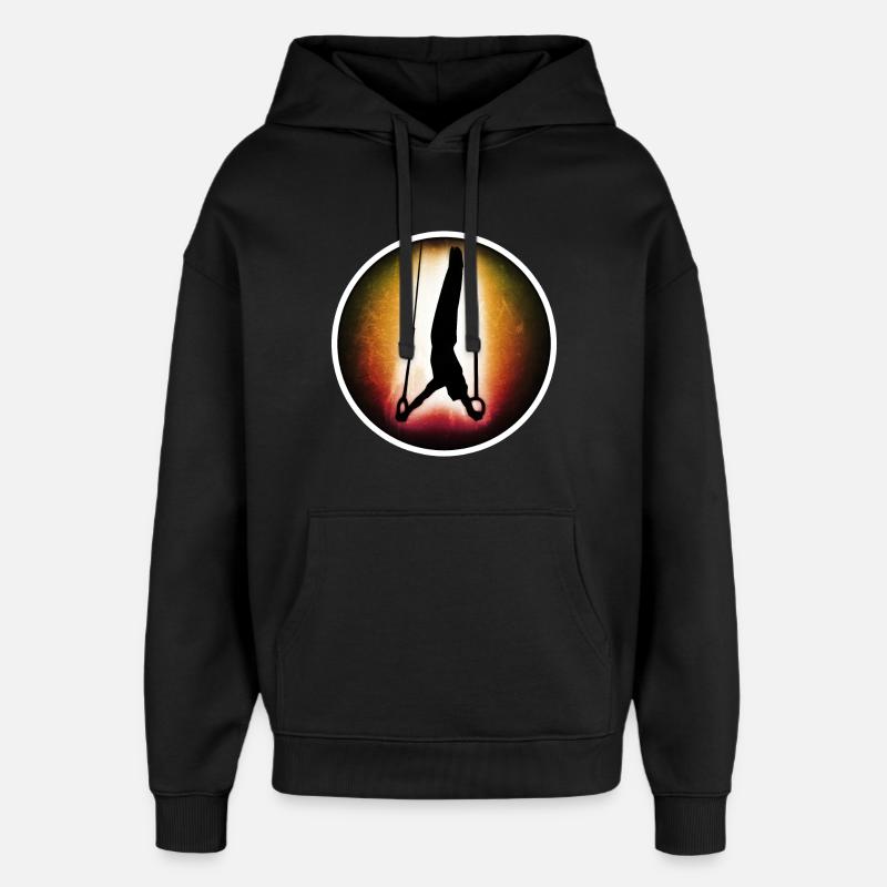 Turnen - Ringe - Oversized Unisex Hoodie von Stanley/Stella - Schwarz
