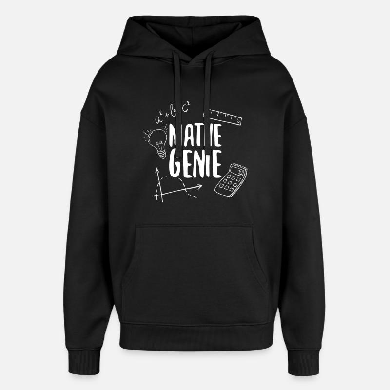 Génie mathématique génie arithmétique - Sweat à capuche unisexe Stanley/Stella Oversized - noir