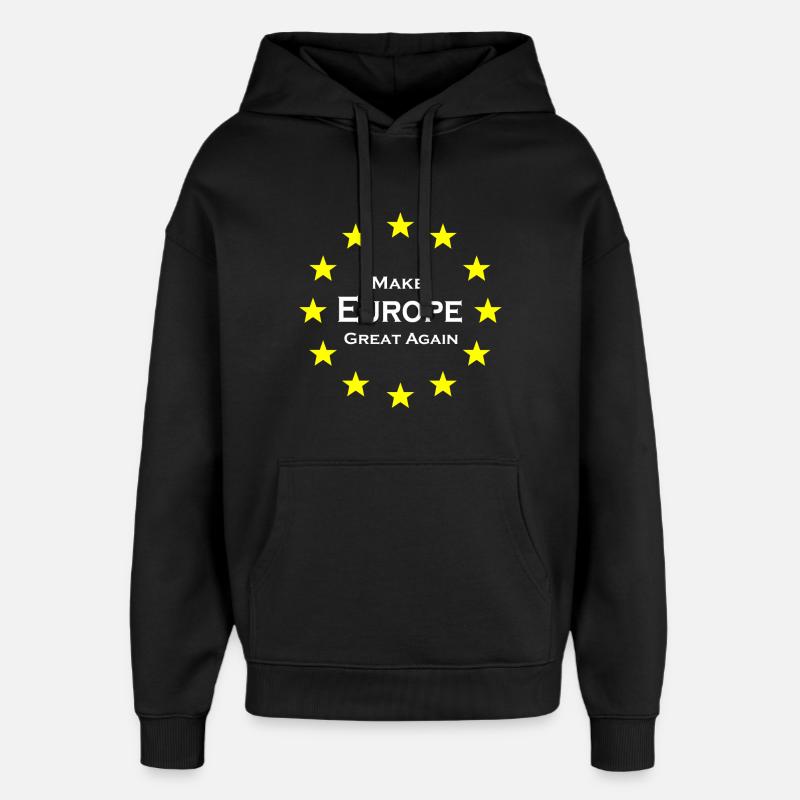 Europe - Sweat à capuche unisexe Stanley/Stella Oversized - noir