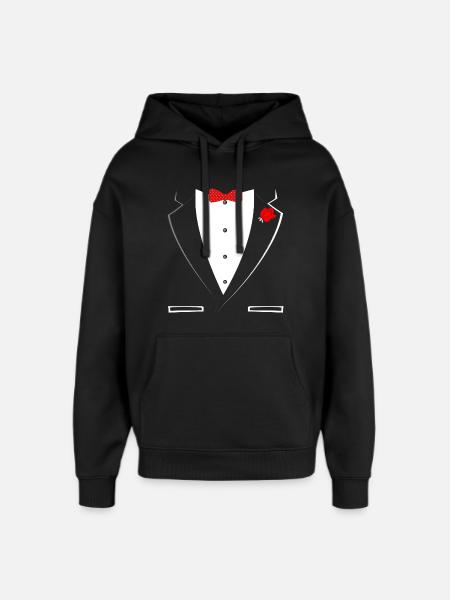 Tuxedo Gentleman Style - Oversized Unisex Hoodie by Stanley/Stella - black