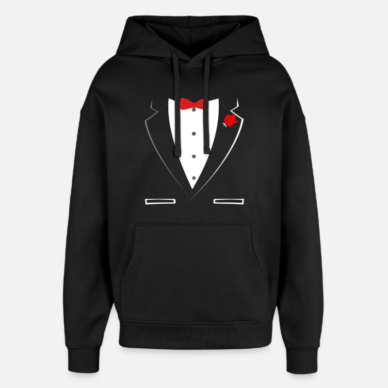Tuxedo Gentleman Style - Oversized Unisex Hoodie by Stanley/Stella - black