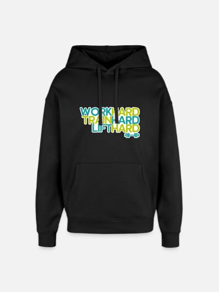 Fitness saying - Oversized Unisex Hoodie by Stanley/Stella - black