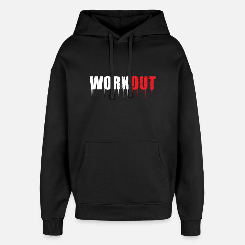 Workout - Oversized Unisex Hoodie von Stanley/Stella - Schwarz