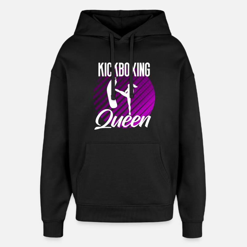 Kickboxing Reine Femmes Kick Boxing - Sweat à capuche unisexe Stanley/Stella Oversized - noir